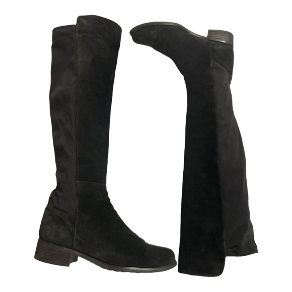 Blondo 'Eden' Over the Knee Waterproof Stretch Boot Black Suede size 8M - Picture 6 of 11